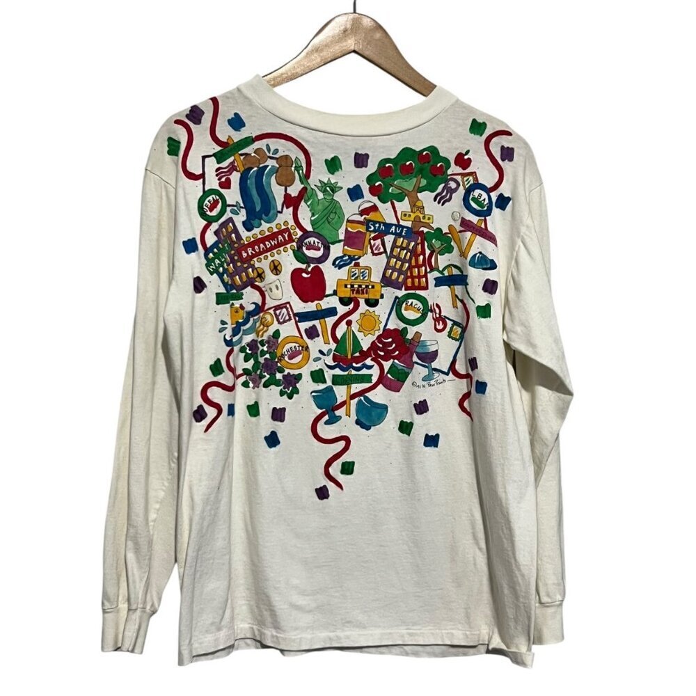 Vintage 90's Alore Graphic Tee Shirt Large New York City Themed Print
